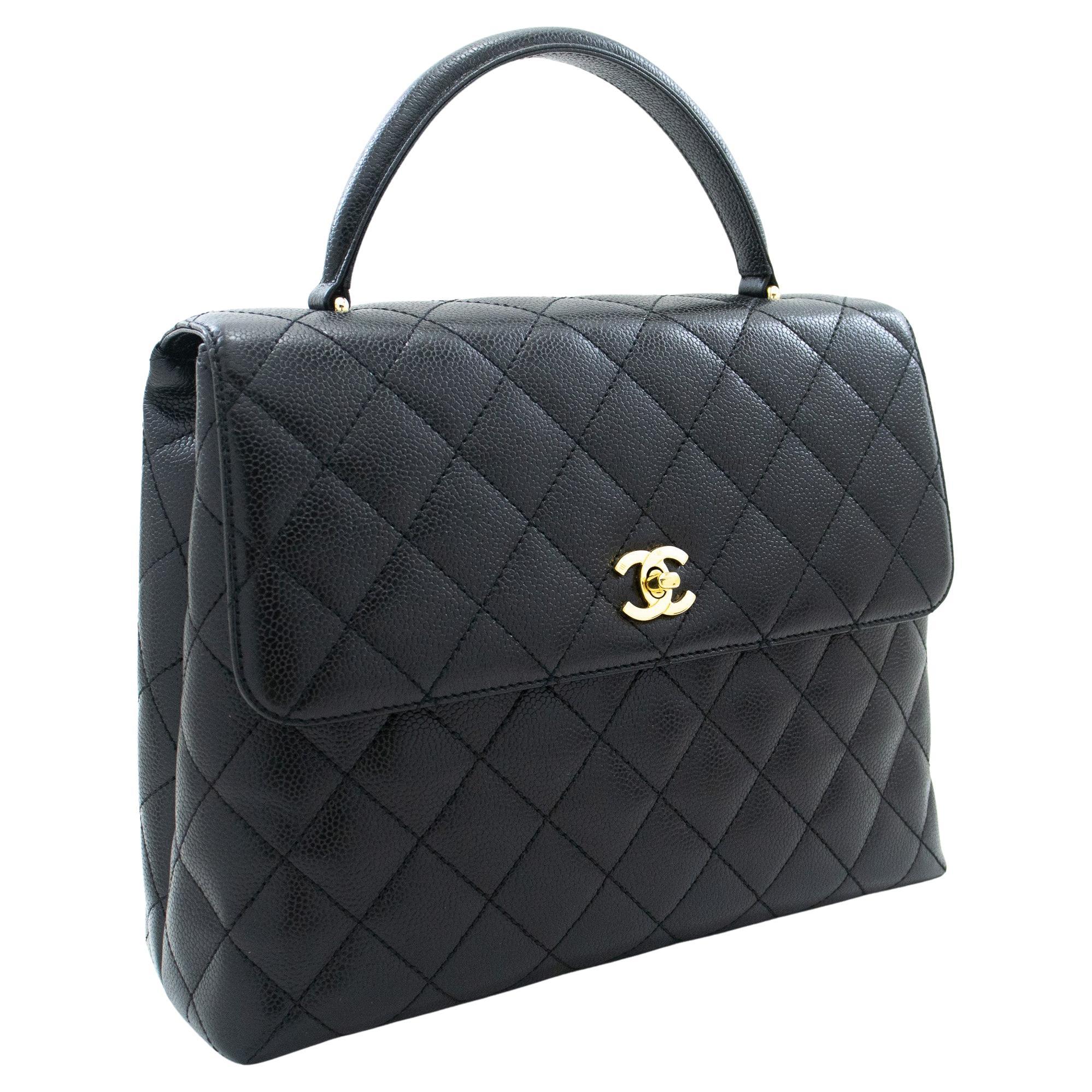 Chanel Vintage Quilted Kelly Top Handle Bag Lambskin Black Small Bag eBay #39 Chanel Vintage Quilted Kelly Top Handle Bag Lambskin Black Small Bag eBay